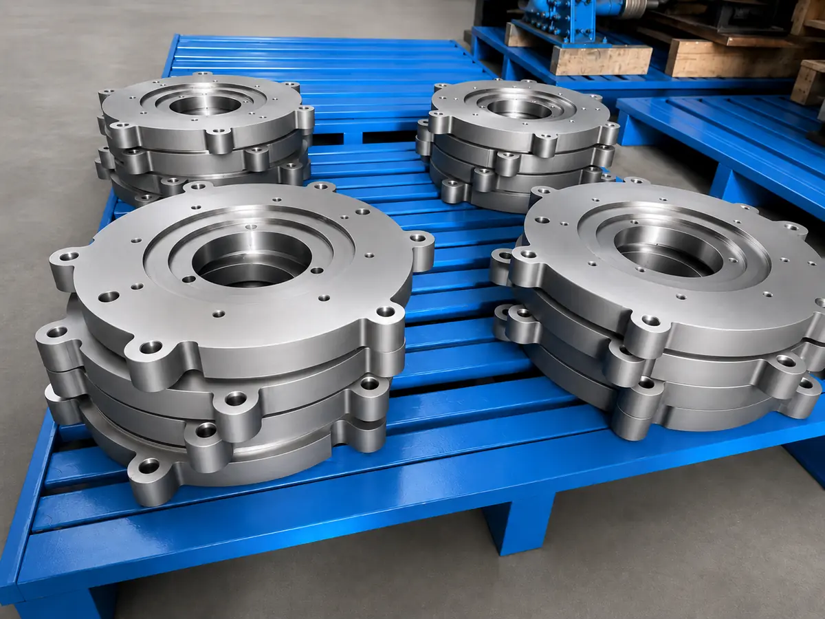 Machined blast wheel components for inspection and quotation