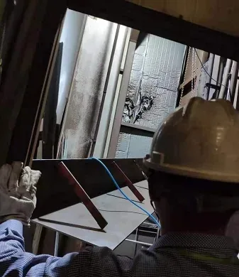 Guard-plate fitment work inside an existing shot blasting chamber