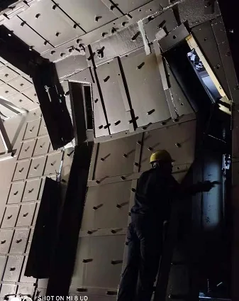 Internal chamber liner installation documented during domestic project work