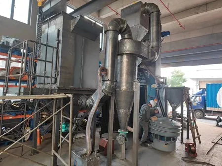 Drill-pipe cleaning equipment structure documented during project work