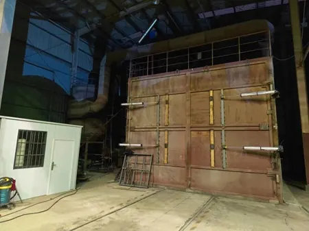 Hook-type shot blasting equipment before a documented project