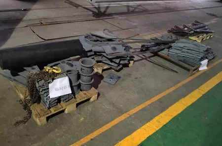 Replacement parts prepared during a multi-blast-wheel equipment project